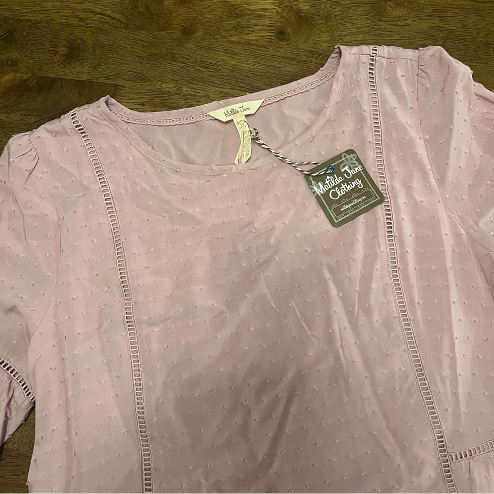 NWT Matilda Jane Turn On The Charm Dress Size L Mauve Pink Purple Boho - Picture 6 of 14